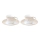 Set 2 cesti pentru espresso si farfurii, 80 ml, Festive - SIMONA'S COOKSHOP